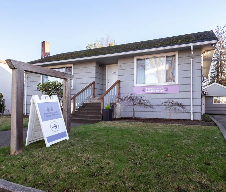 Front view of new location for Intuitive Touch Massage Therapy in downtown Parksville